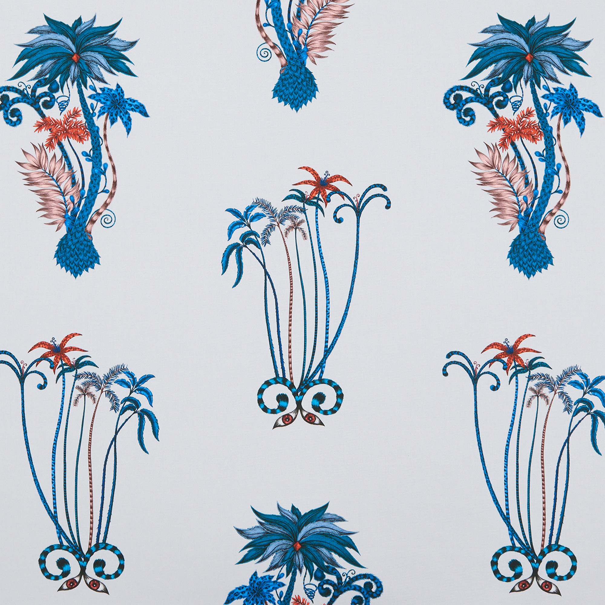 Jungle Palms Wallpaper W0101 01 By Emma J Shipley In Blue